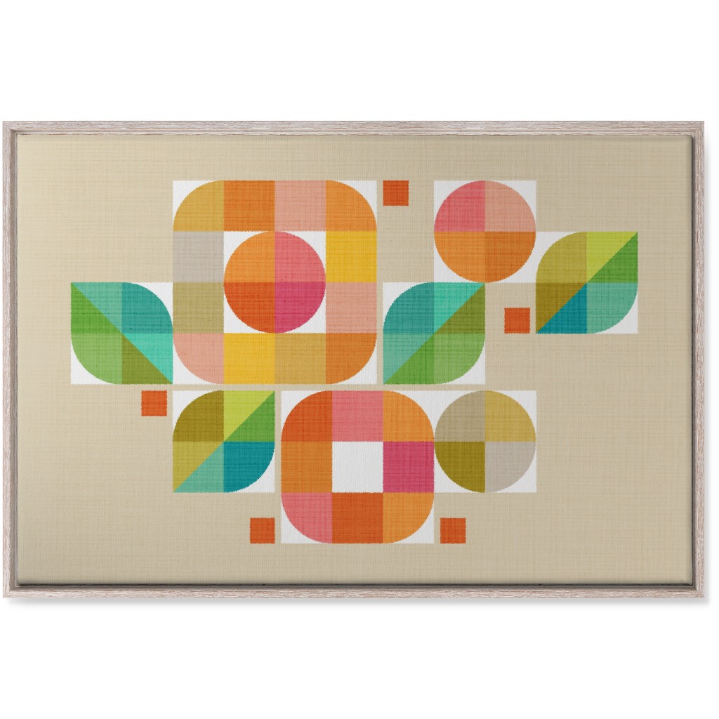 Mod Flower Box Wall Art, Rustic, Single piece, Canvas, 24x36, Multicolor, Spring