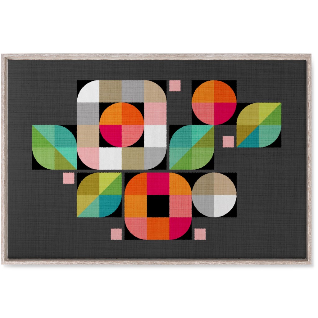 Mod Flower Box Wall Art, Rustic, Single piece, Canvas, 24x36, Multicolor