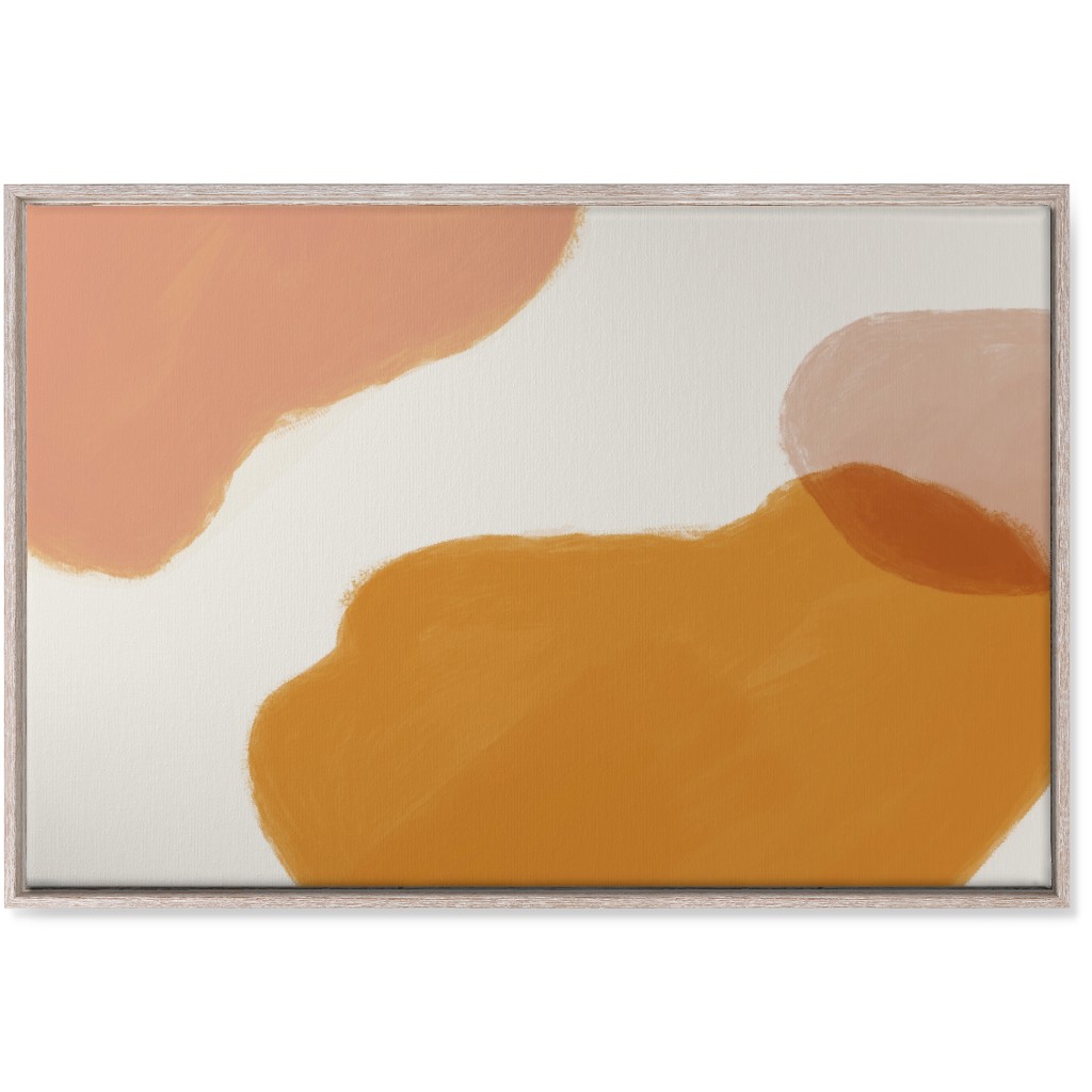 Abstract Shapes - Neutral Wall Art, Rustic, Single piece, Canvas, 24x36, Orange
