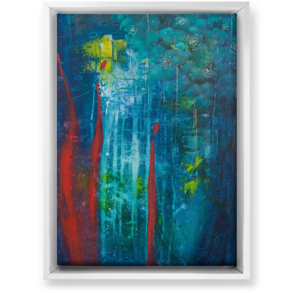Nocturne - Multi Wall Art, White, Single piece, Canvas, 10x14, Blue, True Blue