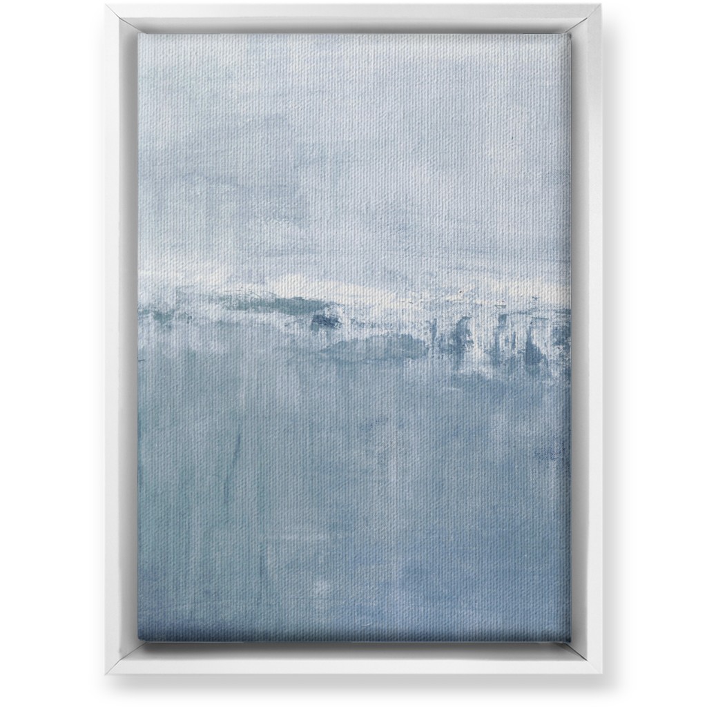 Left Tranquil Diptych - Blue Wall Art, White, Single piece, Canvas, 10x14, Blue