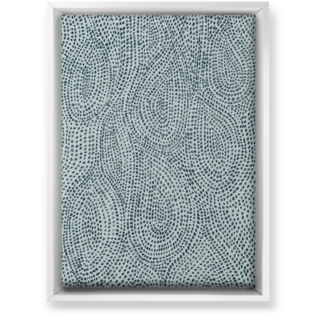 Drop Dots - Blue Wall Art, White, Single piece, Canvas, 10x14, Blue, True Blue