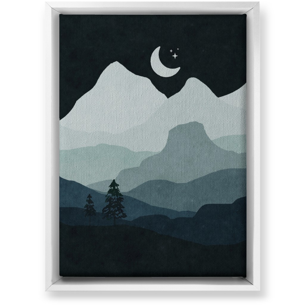 Mountain View Wall Art, White, Single piece, Canvas, 10x14, Green