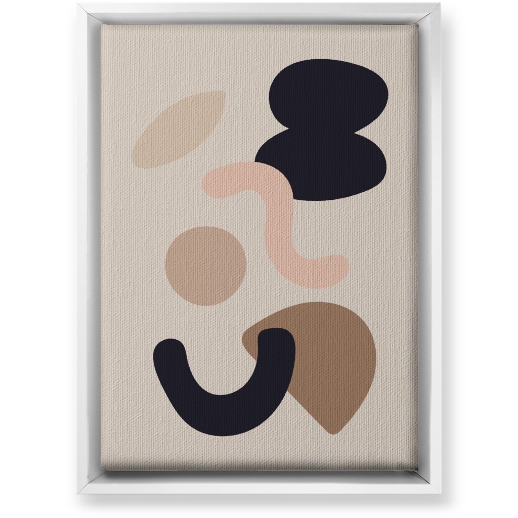 Abstract Collage - Neutral Wall Art, White, Single piece, Canvas, 10x14, Beige