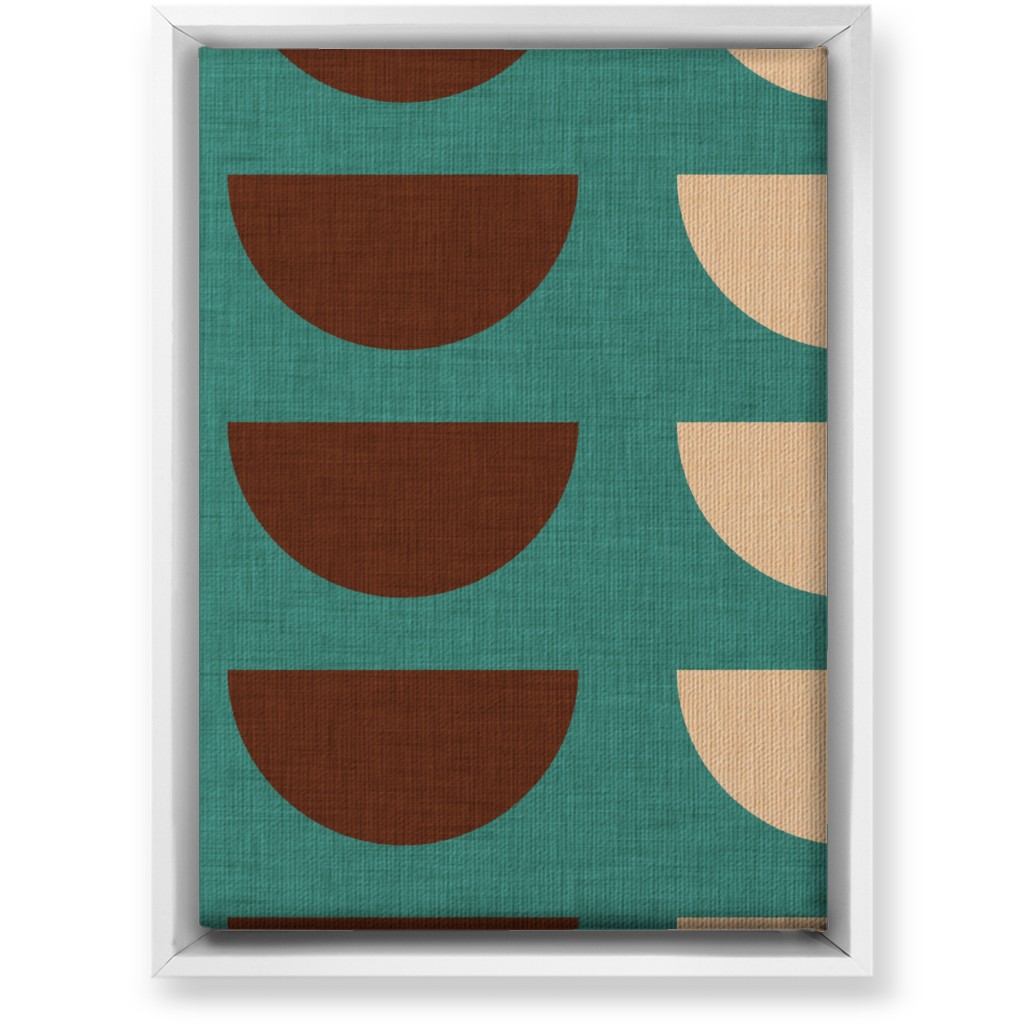 Half Moon Wall Art, White, Single piece, Canvas, 10x14, Blue, Tidal Wave