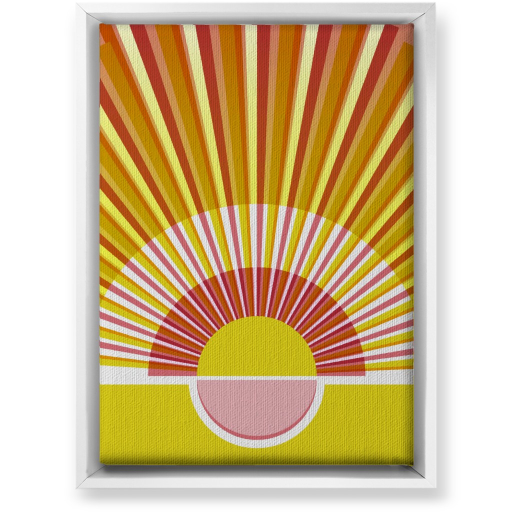 Sunrise Optimism - Warm Wall Art, White, Single piece, Canvas, 10x14, Yellow