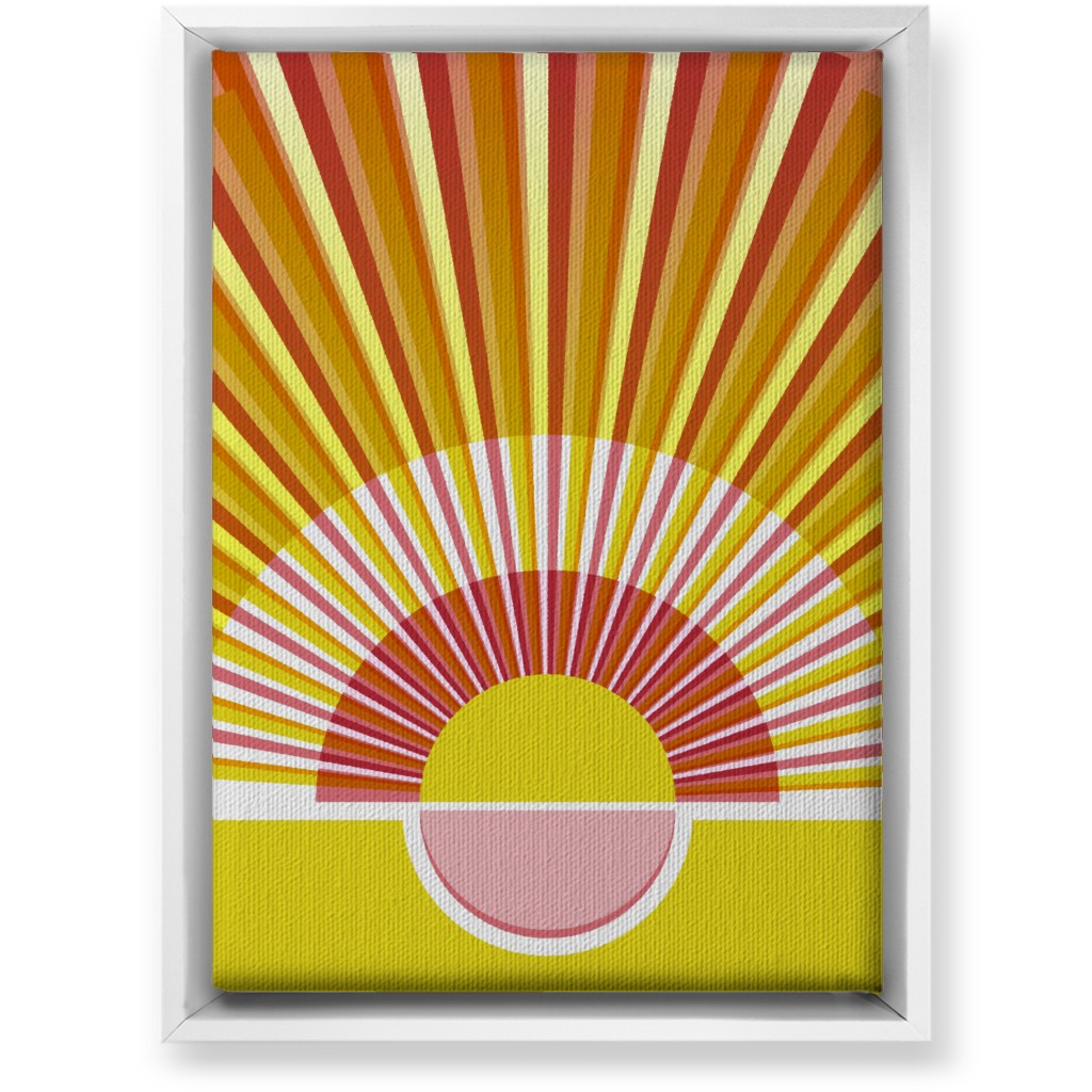 Sunrise Optimism - Warm Wall Art, White, Single piece, Canvas, 10x14, Yellow, Classic Yellow