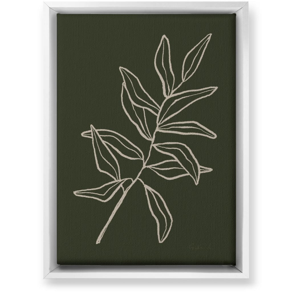 Botanical Eucalyptus Wall Art, White, Single piece, Canvas, 10x14, Green