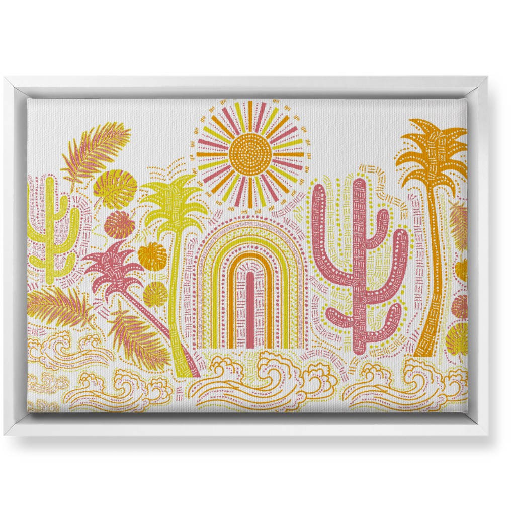 Optimistic Full Sunny Summer - Warm Wall Art, White, Single piece, Canvas, 10x14, Multicolor