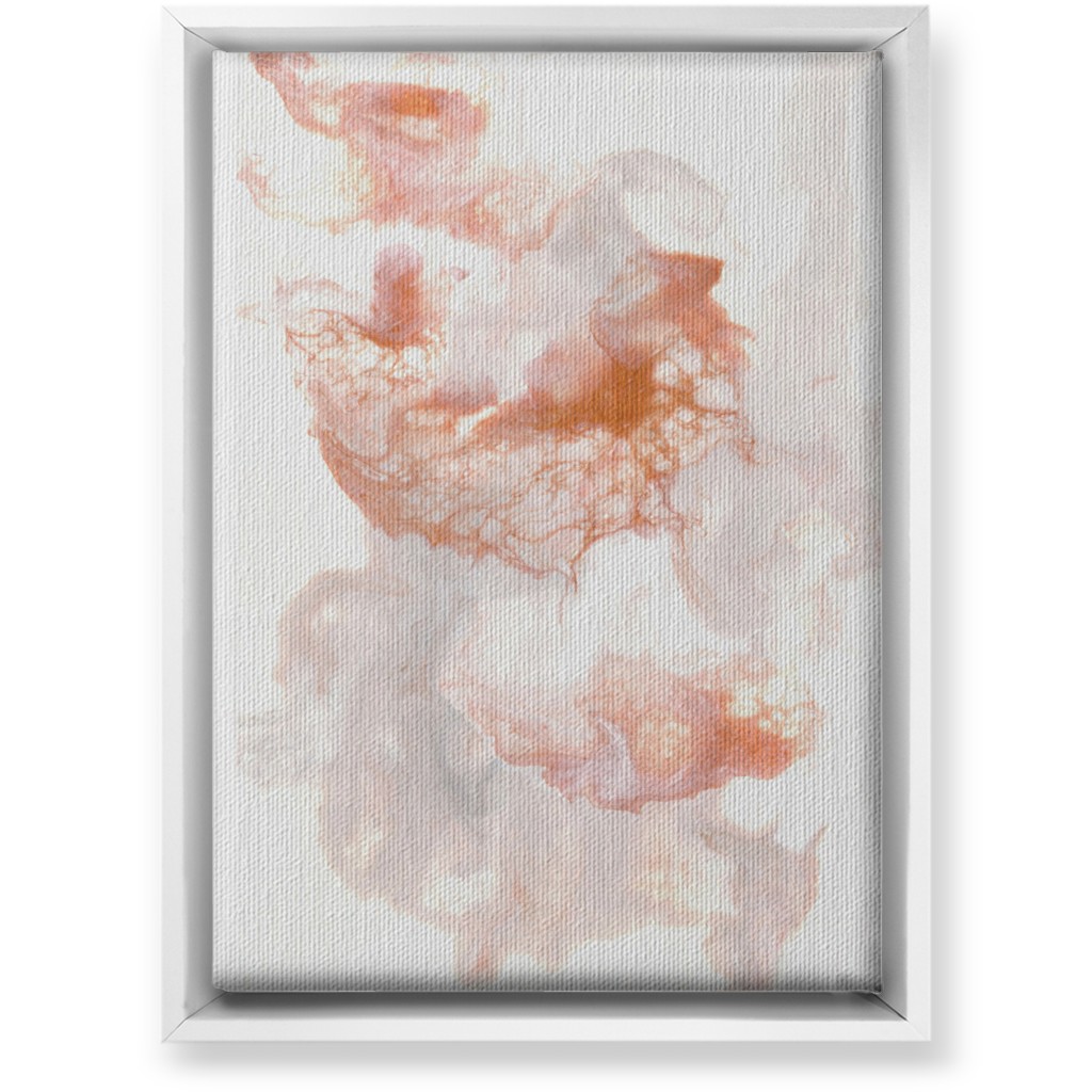 Acrylic Pour Abstract - Copper Wall Art, White, Single piece, Canvas, 10x14, Pink