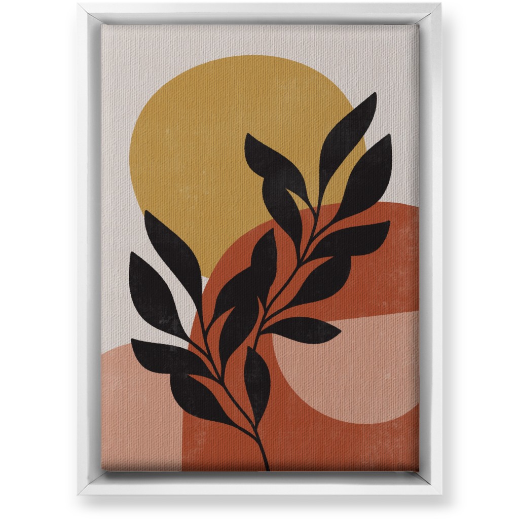 Earthen Crest - Terracotta Wall Art, White, Single piece, Canvas, 10x14, Orange