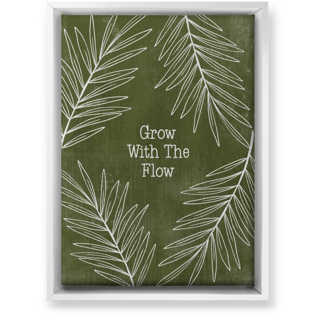 Grow With the Flow - Green Wall Art, White, Single piece, Canvas, 10x14, Green