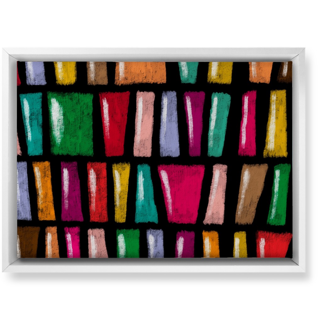 Stained Glass Abstract - Multi Wall Art, White, Single piece, Canvas, 10x14, Multicolor
