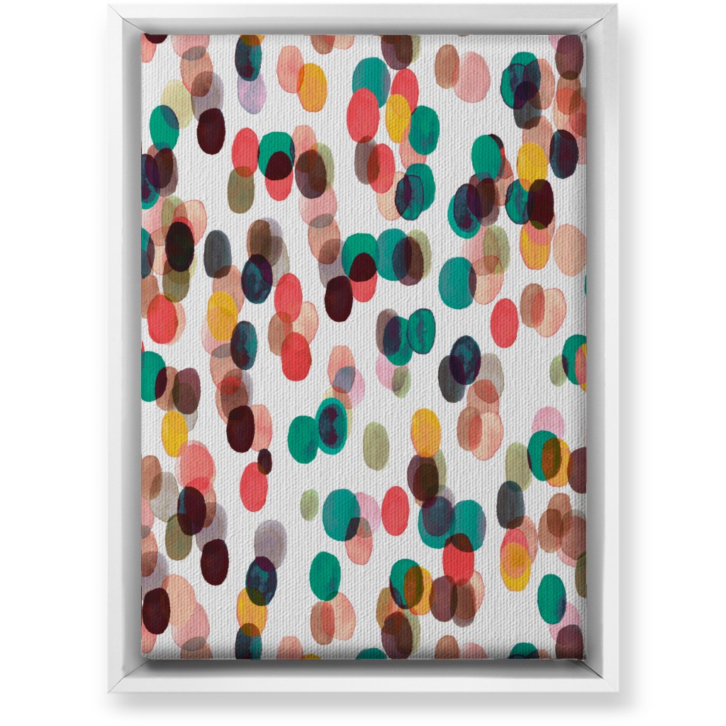 Relaxing Colorful Dots - Multi Wall Art, White, Single piece, Canvas, 10x14, Multicolor