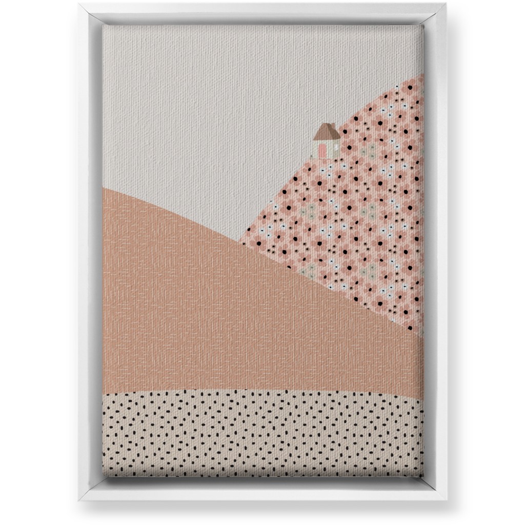 Floral Landscapes Wall Art, White, Single piece, Canvas, 10x14, Pink