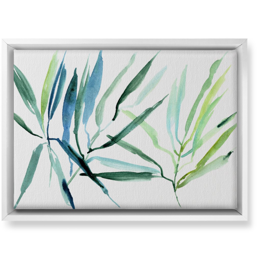 Watercolor Tropical Botanicals Wall Art, White, Single piece, Canvas, 10x14, Green, Hemlock