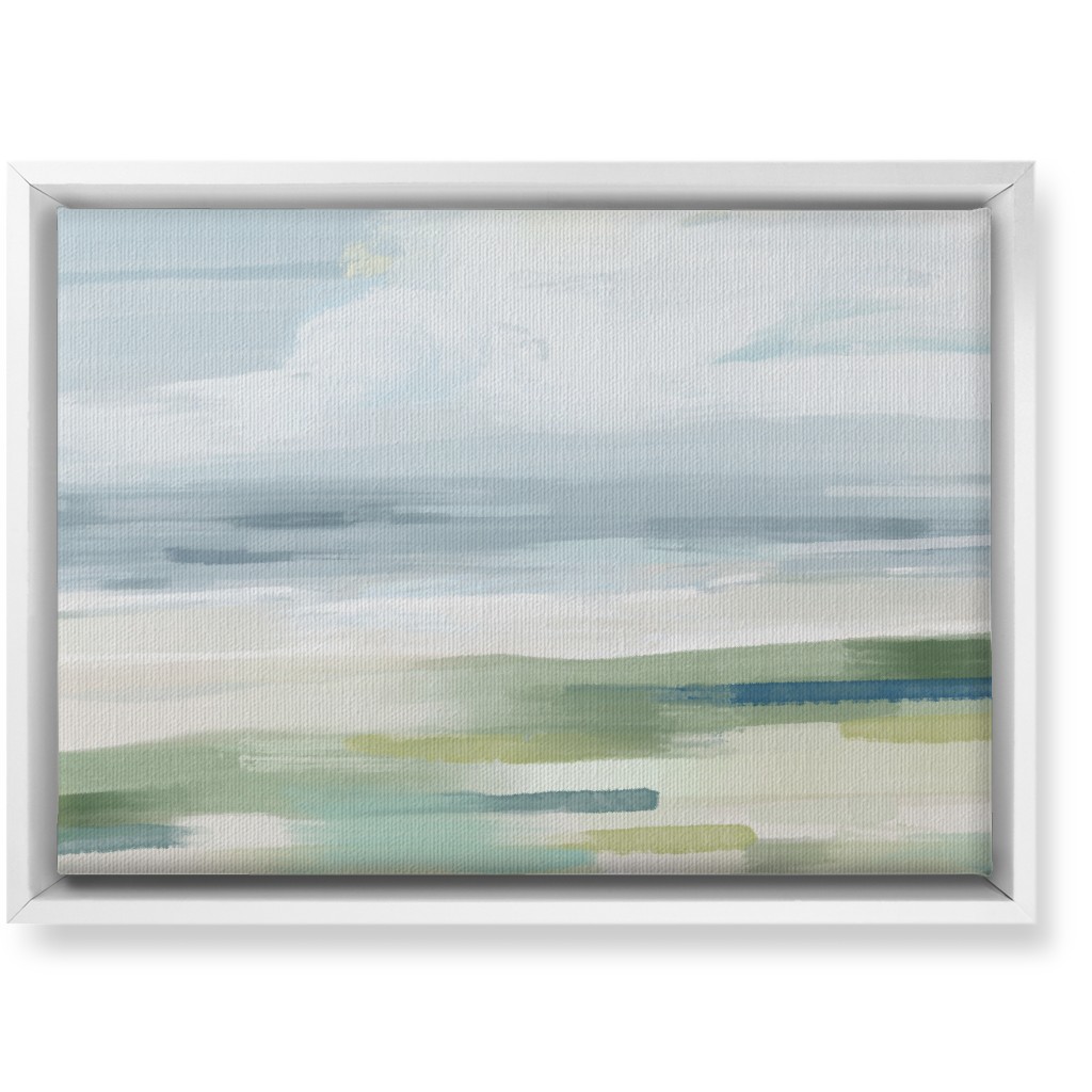 Shore Line Wall Art, White, Single piece, Canvas, 10x14, Blue, True Blue