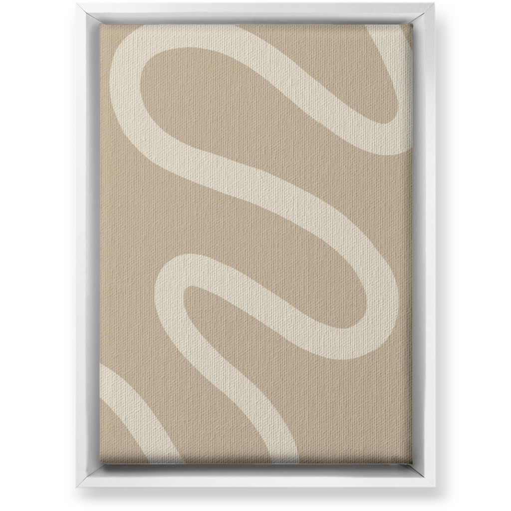 Tangled Brush Strokes Ii Wall Art, White, Single piece, Canvas, 10x14, Beige, Wheat