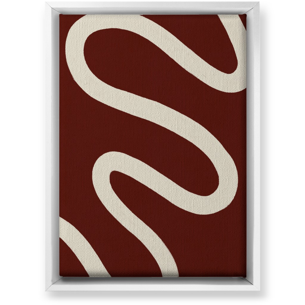 Tangled Brush Strokes Ii Wall Art, White, Single piece, Canvas, 10x14, Red, Cocoa