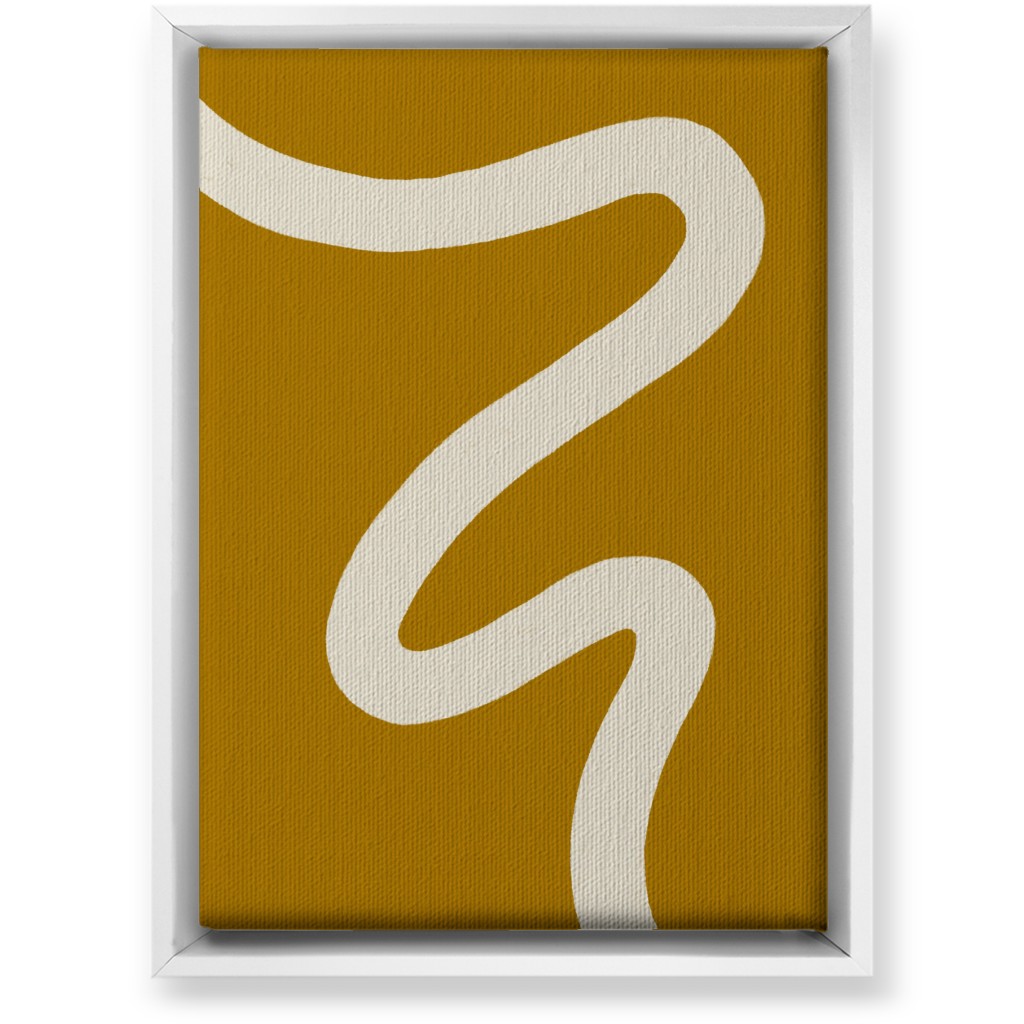 Tangled Brush Strokes Iv Wall Art, White, Single piece, Canvas, 10x14, Yellow