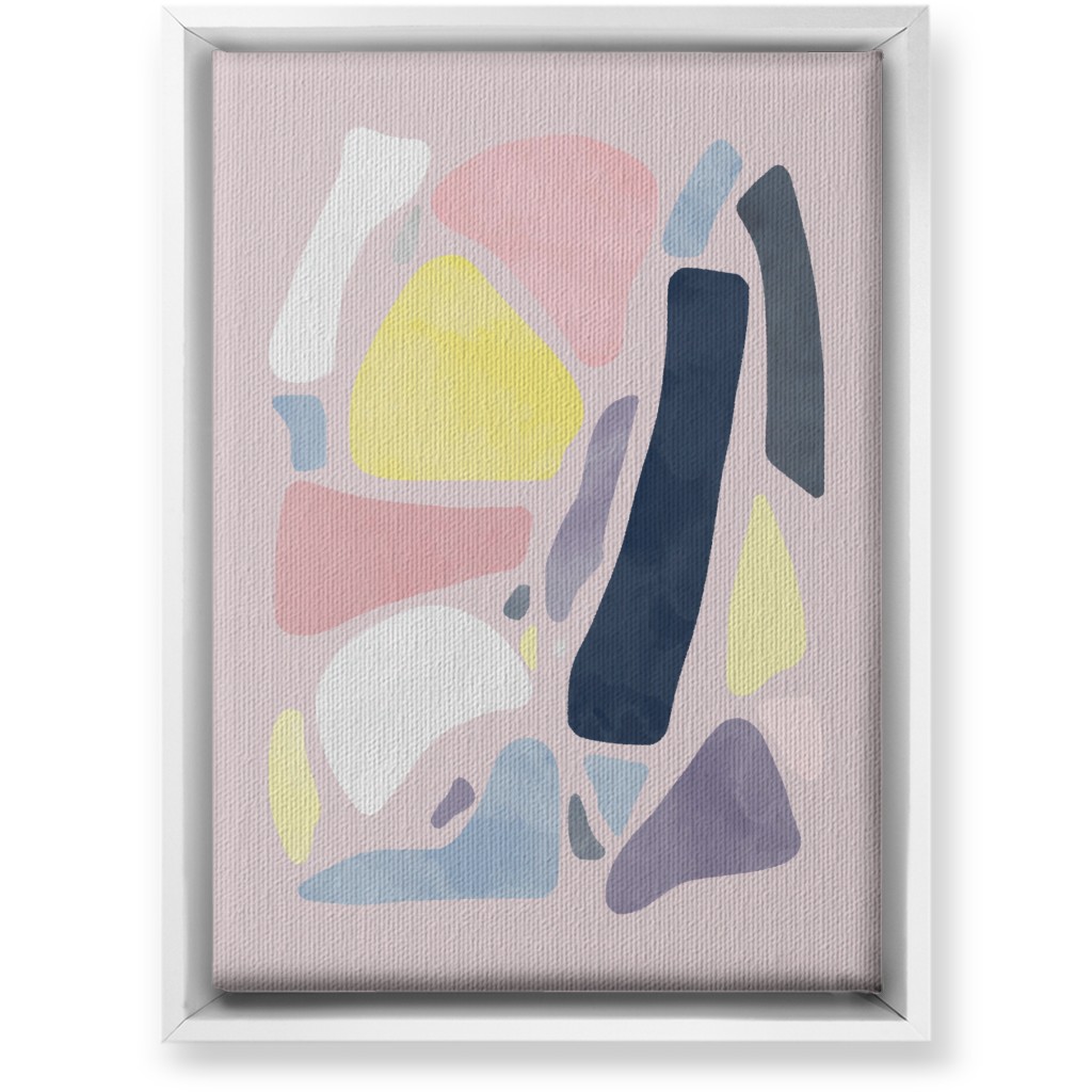 Organic Abstract Shapes - Multi Wall Art, White, Single piece, Canvas, 10x14, Multicolor