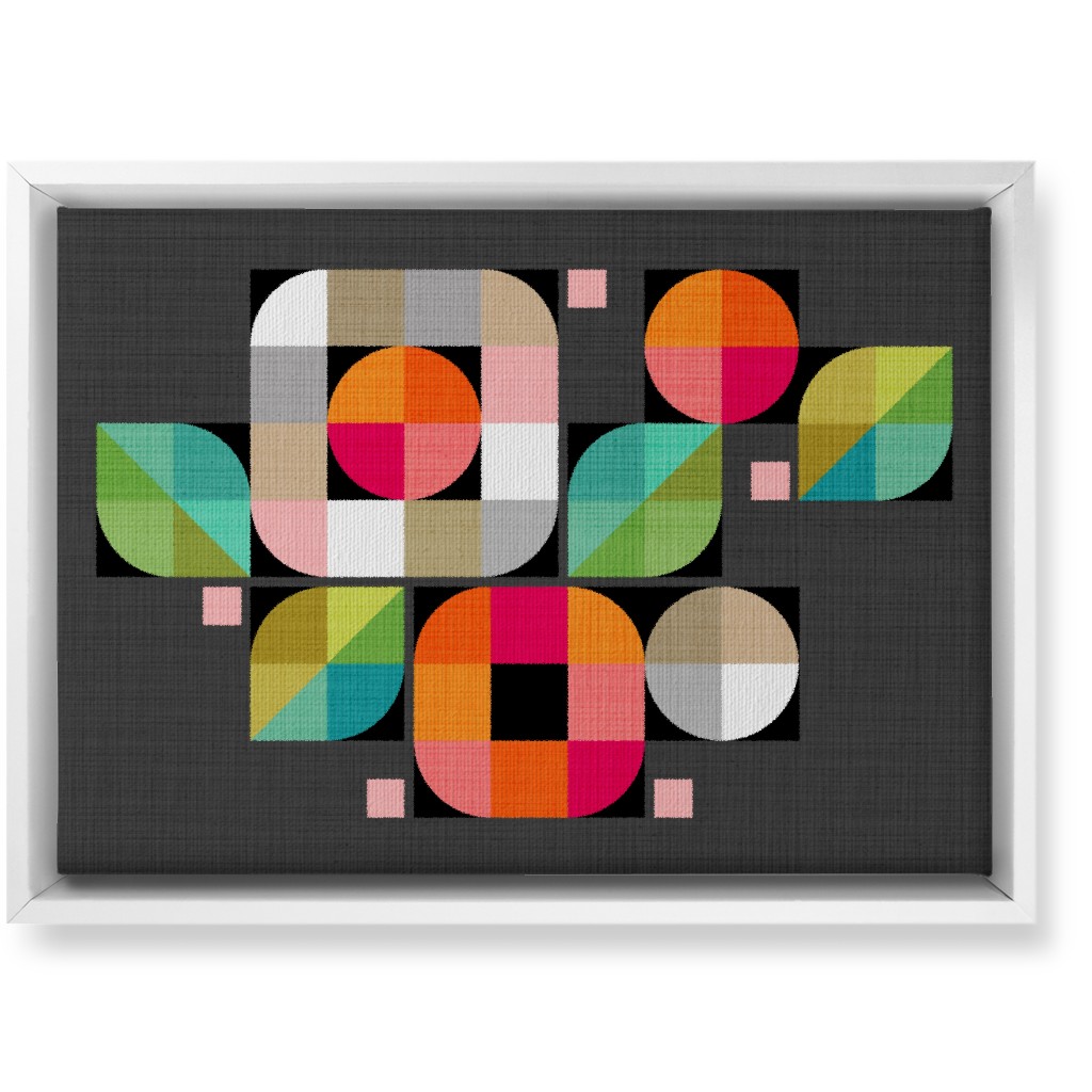 Mod Flower Box Wall Art, White, Single piece, Canvas, 10x14, Multicolor