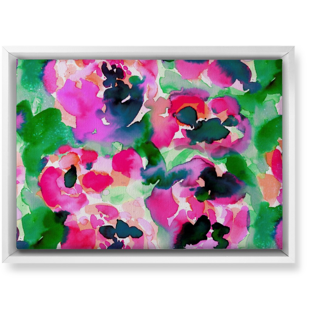 Abstract Flora Watercolor - Multi Wall Art, White, Single piece, Canvas, 10x14, Multicolor