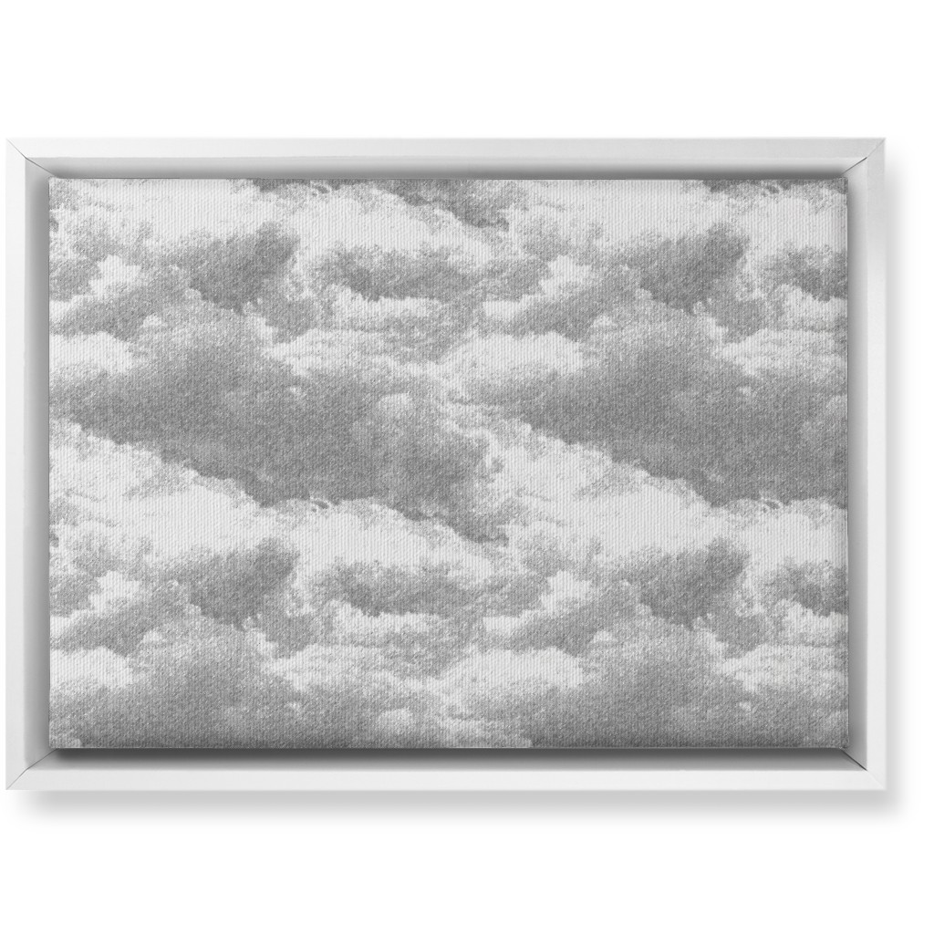 Storm Clouds - Gray Wall Art, White, Single piece, Canvas, 10x14, Gray, Gray