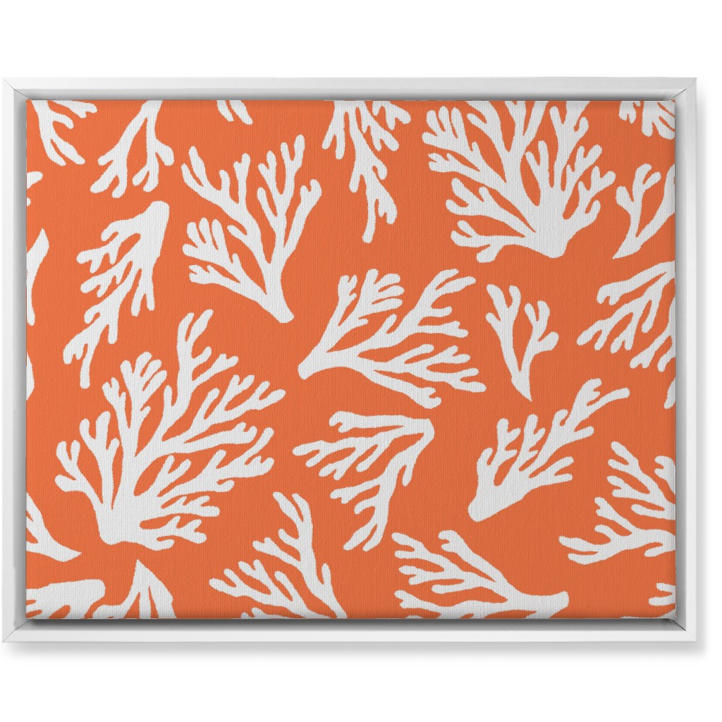 Coral - in Coral Wall Art, White, Single piece, Canvas, 16x20, Orange