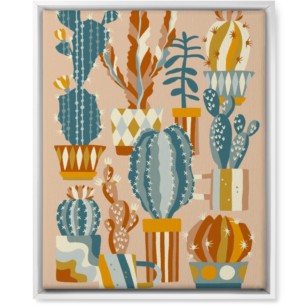 Cactus Love - Multi Wall Art, White, Single piece, Canvas, 16x20, Multicolor