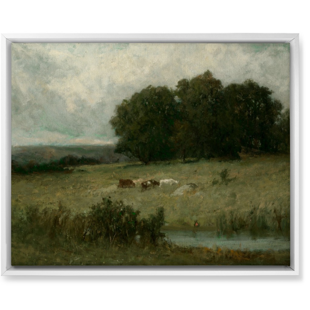 Grazing Fields Wall Art, White, Single piece, Canvas, 16x20, Green