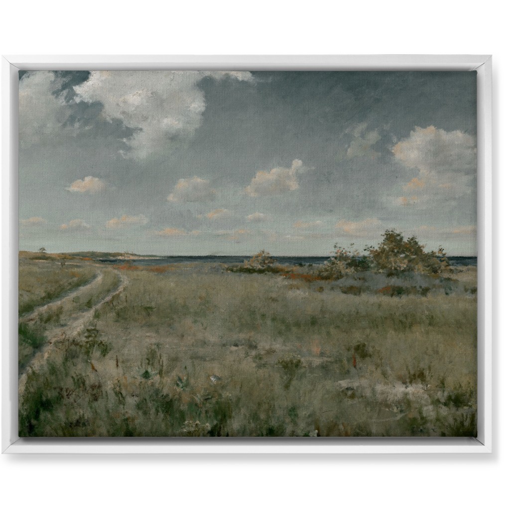 Coastal Plains Wall Art, White, Single piece, Canvas, 16x20, Green