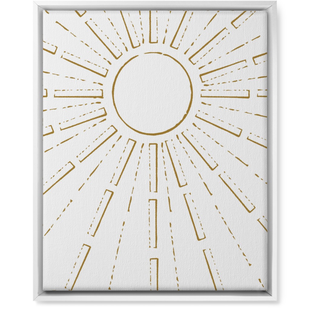 Midcentury Burst Wall Art, White, Single piece, Canvas, 16x20, White