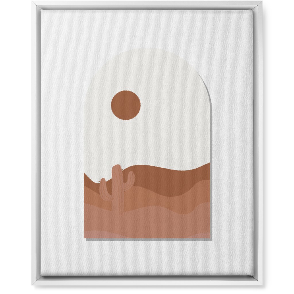 Abstract Landscapes in Windows Wall Art, White, Single piece, Canvas, 16x20, Pink, White