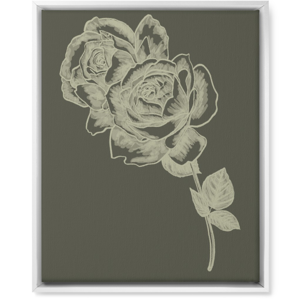 Rose - Neutral Wall Art, White, Single piece, Canvas, 16x20, Brown