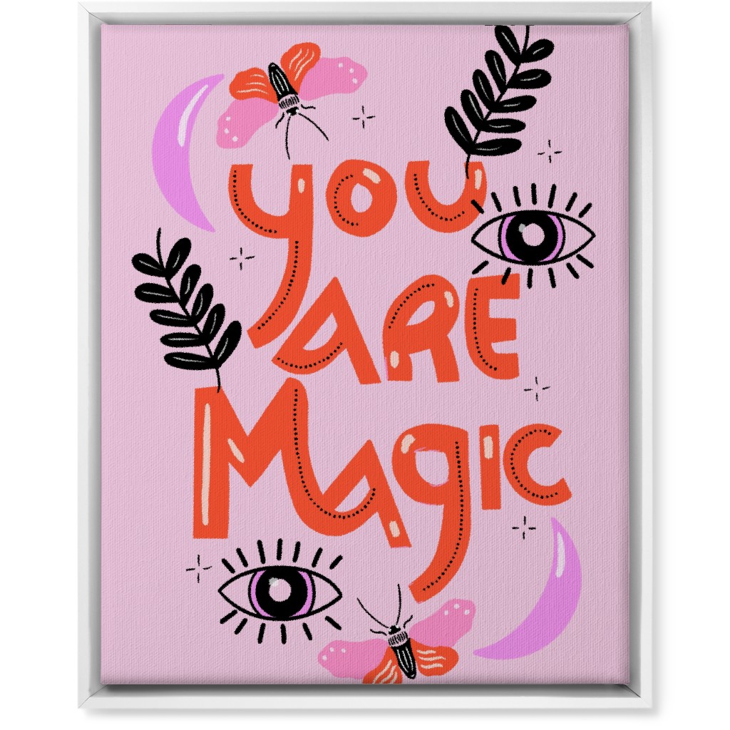 You Are Magin - Red and Pink Wall Art, White, Single piece, Canvas, 16x20, Pink
