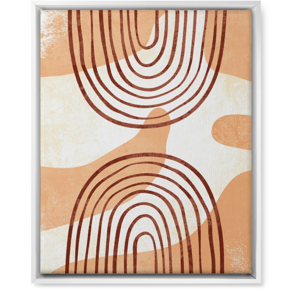 Desert Abstract - Earthy Warm Tones Wall Art, White, Single piece, Canvas, 16x20, Orange