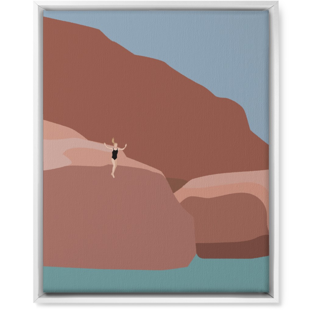 Jump! - Multi Wall Art, White, Single piece, Canvas, 16x20, Pink, Bright Pink