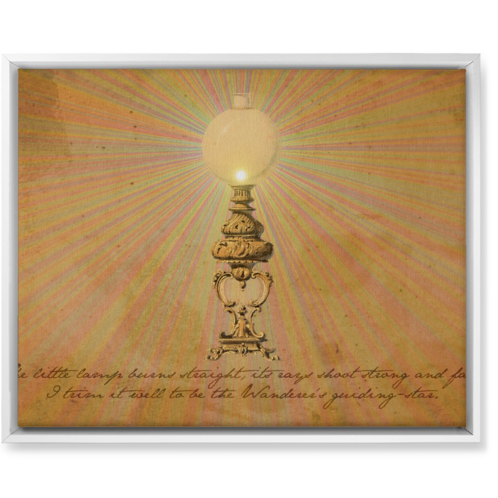 the Lamp - Orange Wall Art, White, Single piece, Canvas, 16x20, Orange