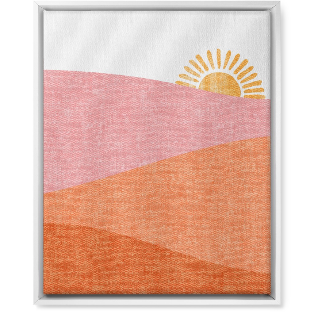 Sunrise Wall Art, White, Single piece, Canvas, 16x20, Pink