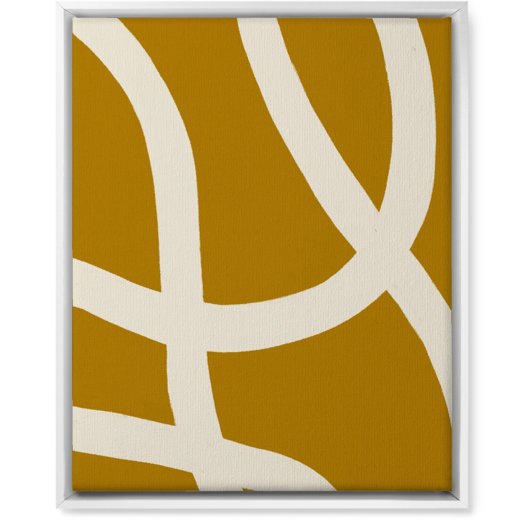 Tangled Brush Strokes I Wall Art, White, Single piece, Canvas, 16x20, Yellow