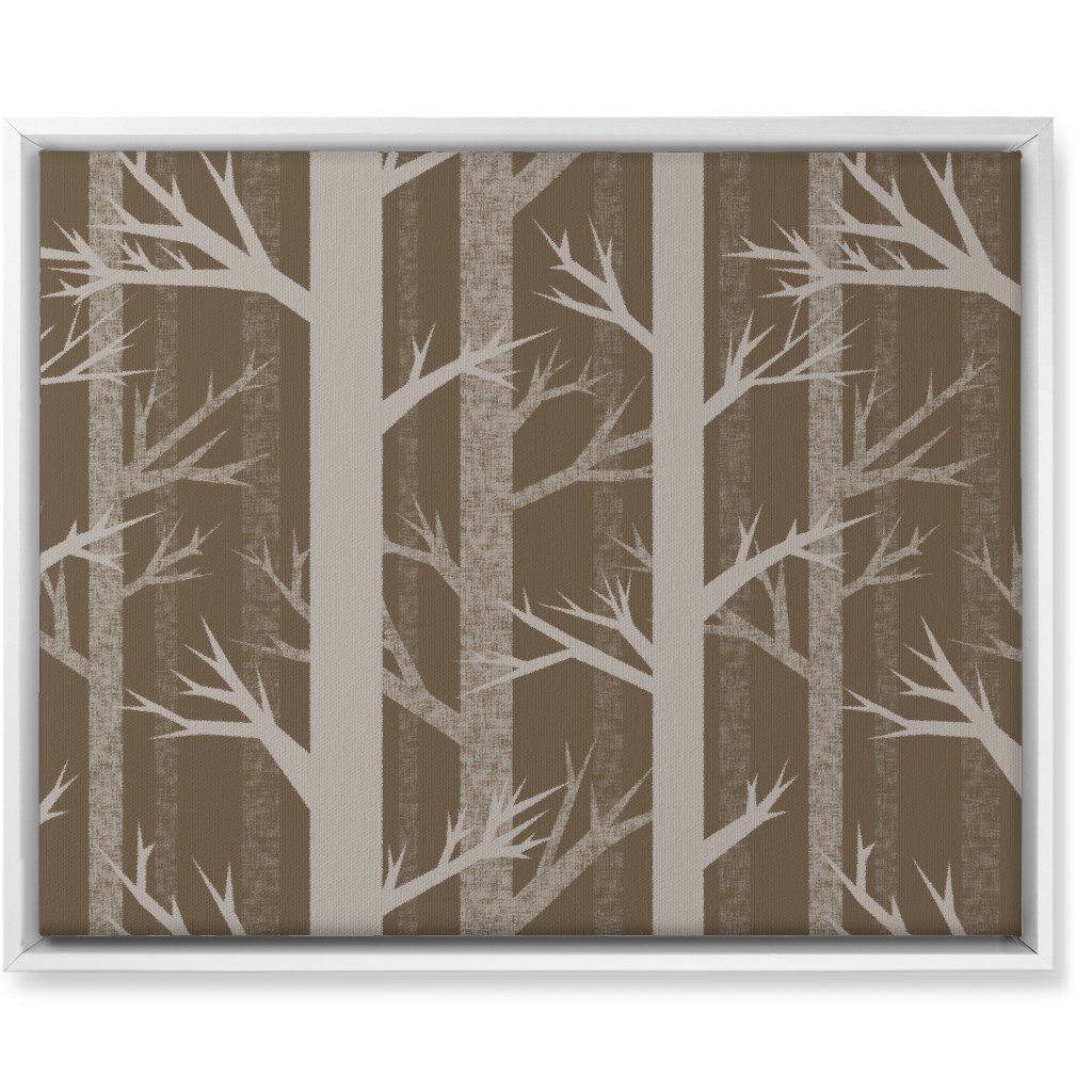 Winter Woods - Fawn Wall Art, White, Single piece, Canvas, 16x20, Brown
