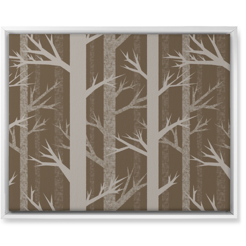 Winter Woods - Fawn Wall Art, White, Single piece, Canvas, 16x20, Brown, Brown