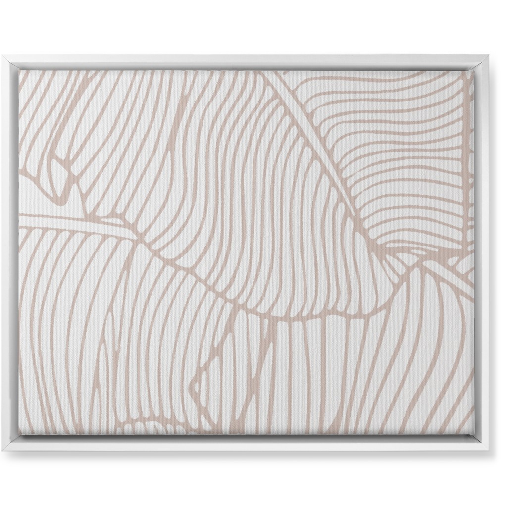 Banana Leaf - Blush Wall Art, White, Single piece, Canvas, 16x20, Beige