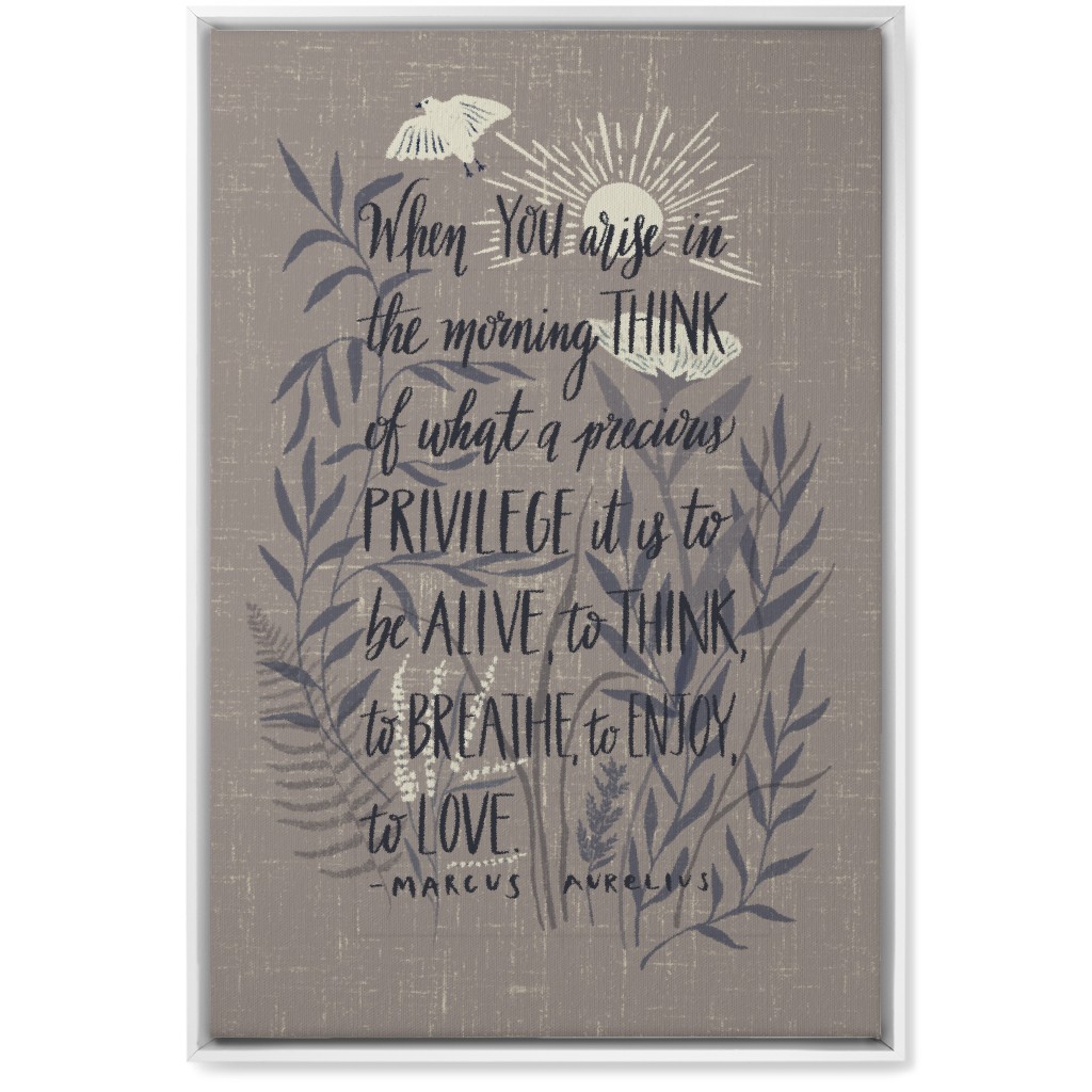 Precious Morning Wall Art, White, Single piece, Canvas, 20x30, Gray