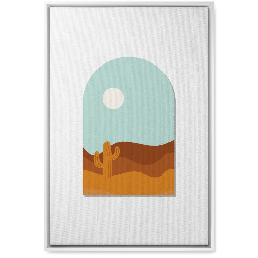 Abstract Landscapes in Windows Wall Art, White, Single piece, Canvas, 20x30, Multicolor
