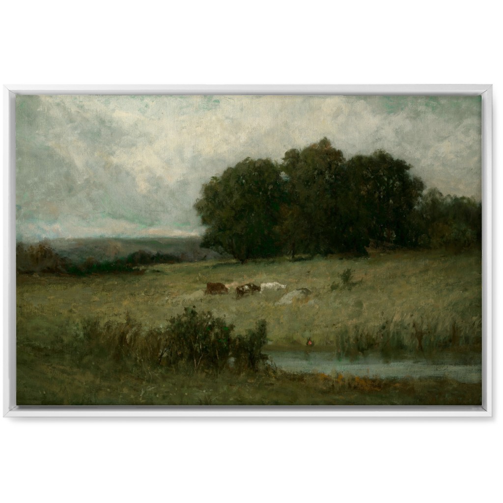 Grazing Fields Wall Art, White, Single piece, Canvas, 20x30, Green, Classic Green