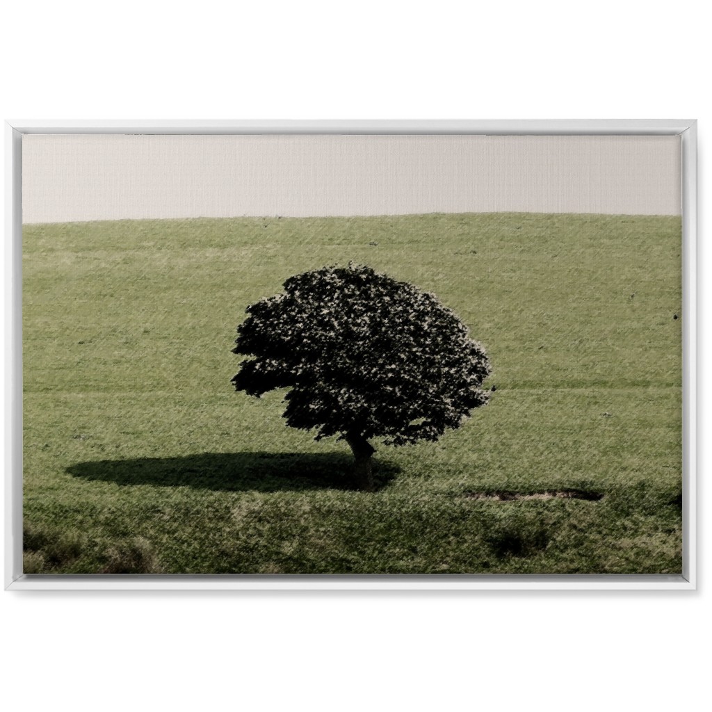 Cotton Wood Tree Wall Art, White, Single piece, Canvas, 20x30, Green