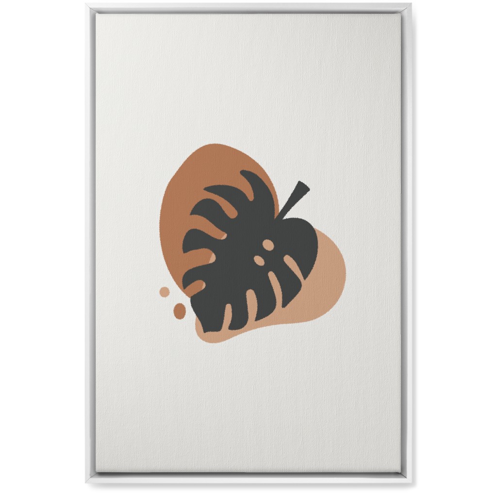 Shapes and Fern Leaf Iv Wall Art, White, Single piece, Canvas, 20x30, Multicolor
