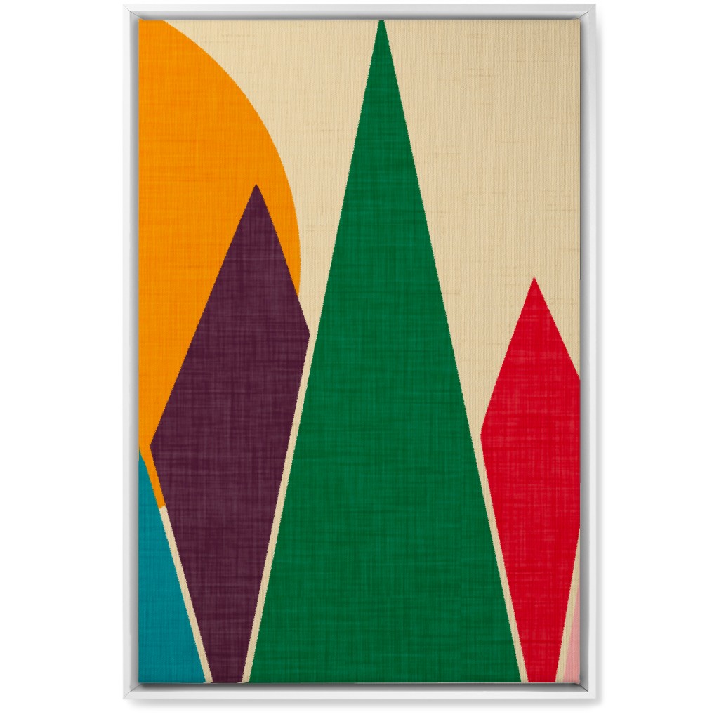 Wondering Solar Mountain - Multi Wall Art, White, Single piece, Canvas, 20x30, Multicolor